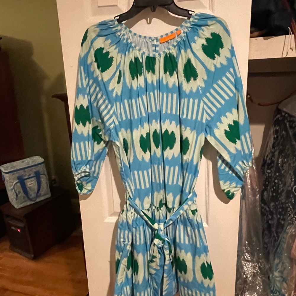 Oliphant Blue and Green Patterned Dress